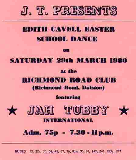 Jah Tubbys shaking up the School dance 1980