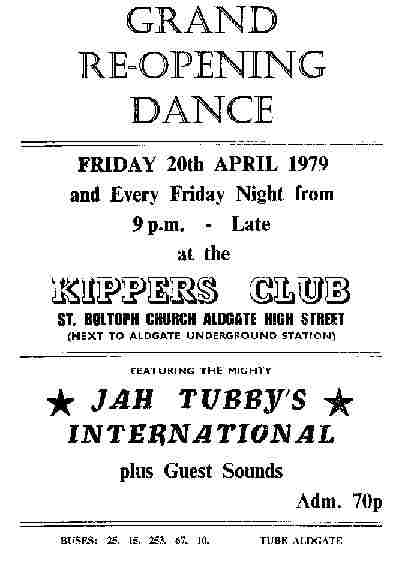 Jah Tubbys @ Kippers - the place to be !!!